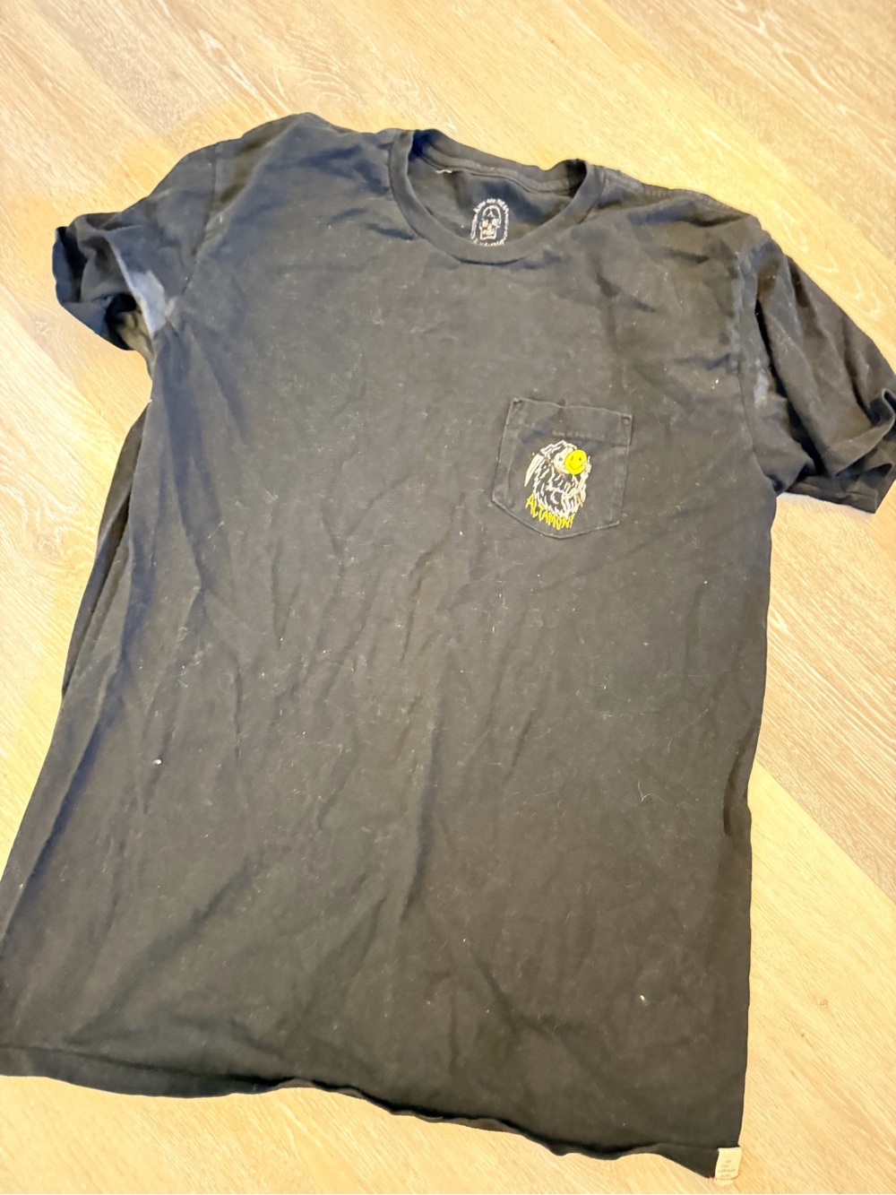 Altamont Black Pocket Tee with Yellow Graphic - Men's Casual Shirt